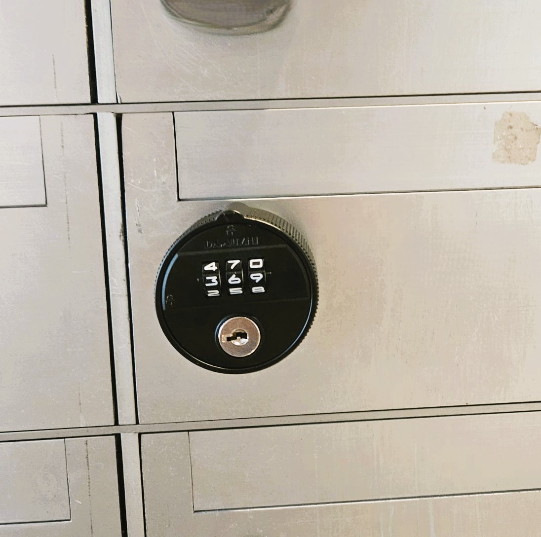 Zinc-alloy lock chosen for a weather-exposed outdoor mailbox