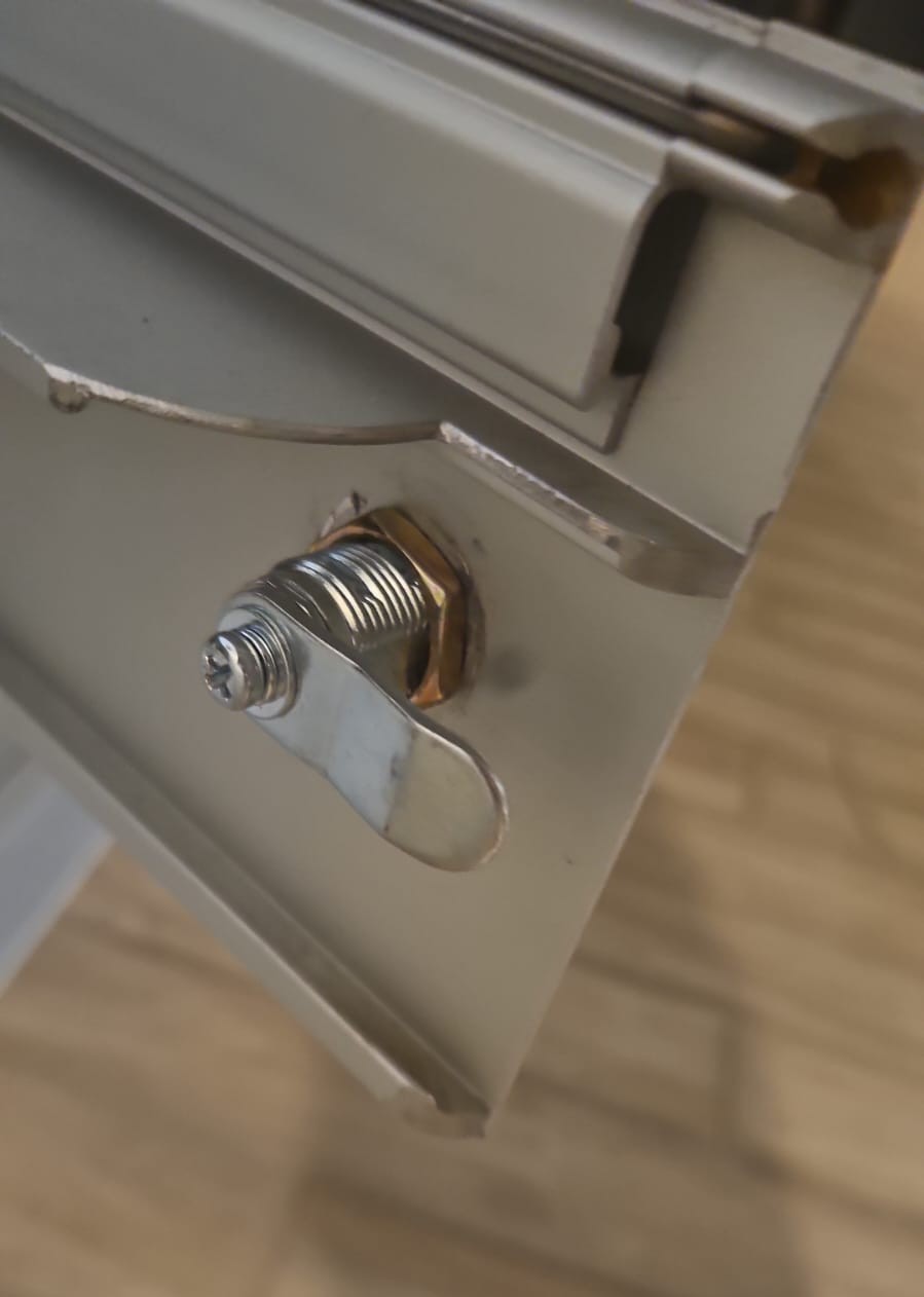 Zinc-alloy lock fitted to a landed gate-post mailbox
